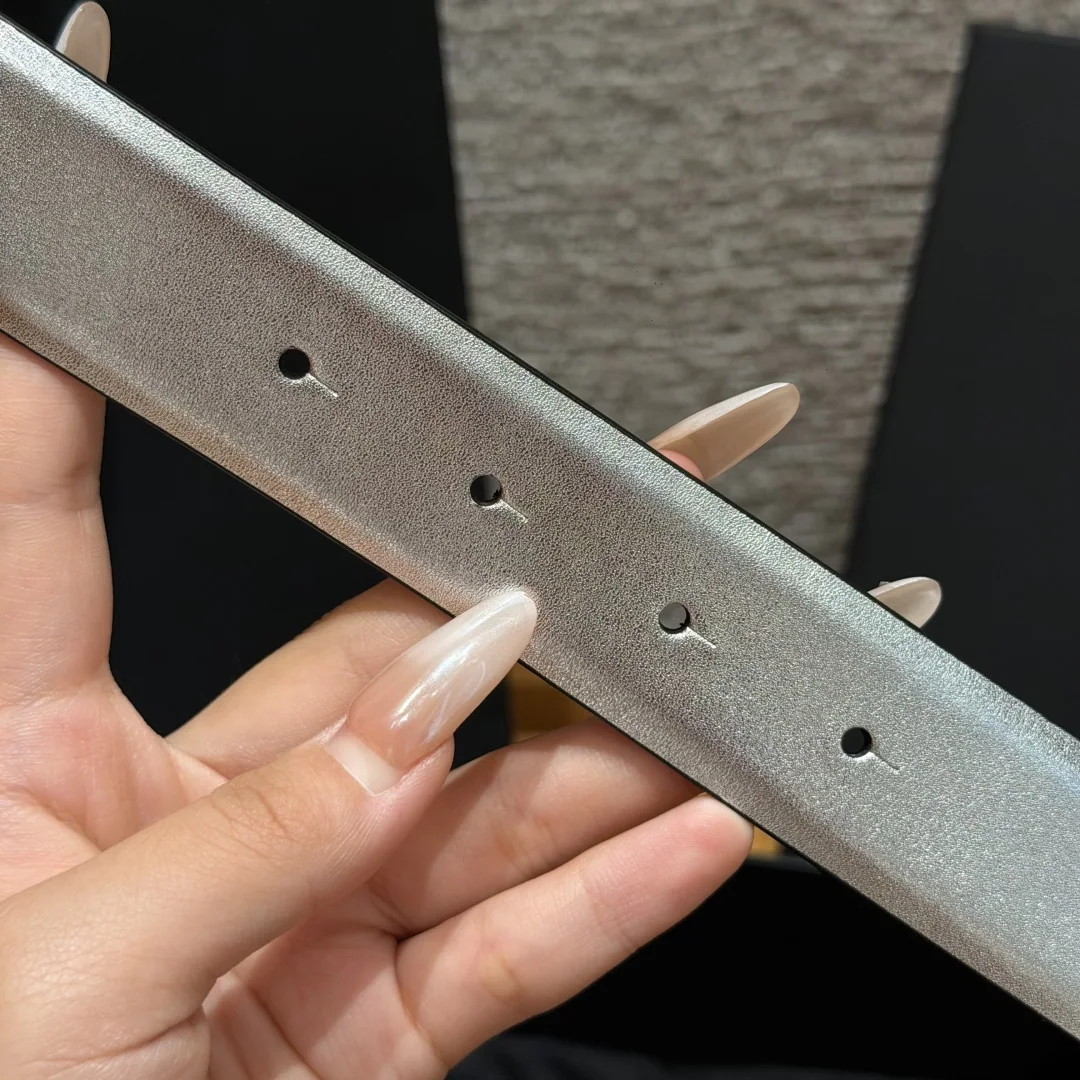 샤넬 가죽 더블 C 로고 벨트 30mm 상세 이미지 9