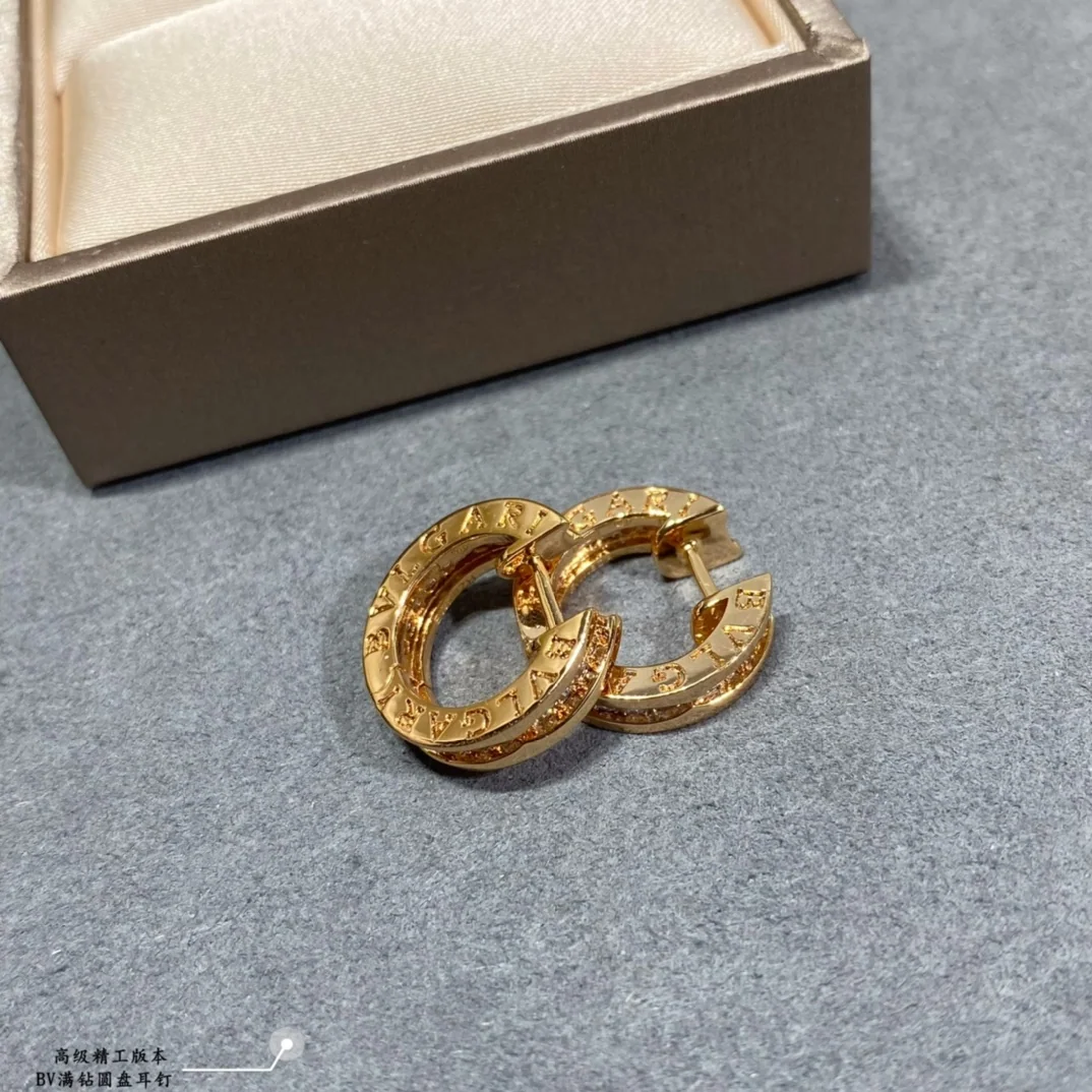 불가리 18 K 골드 다이아몬드 귀걸이 상세 이미지 8
