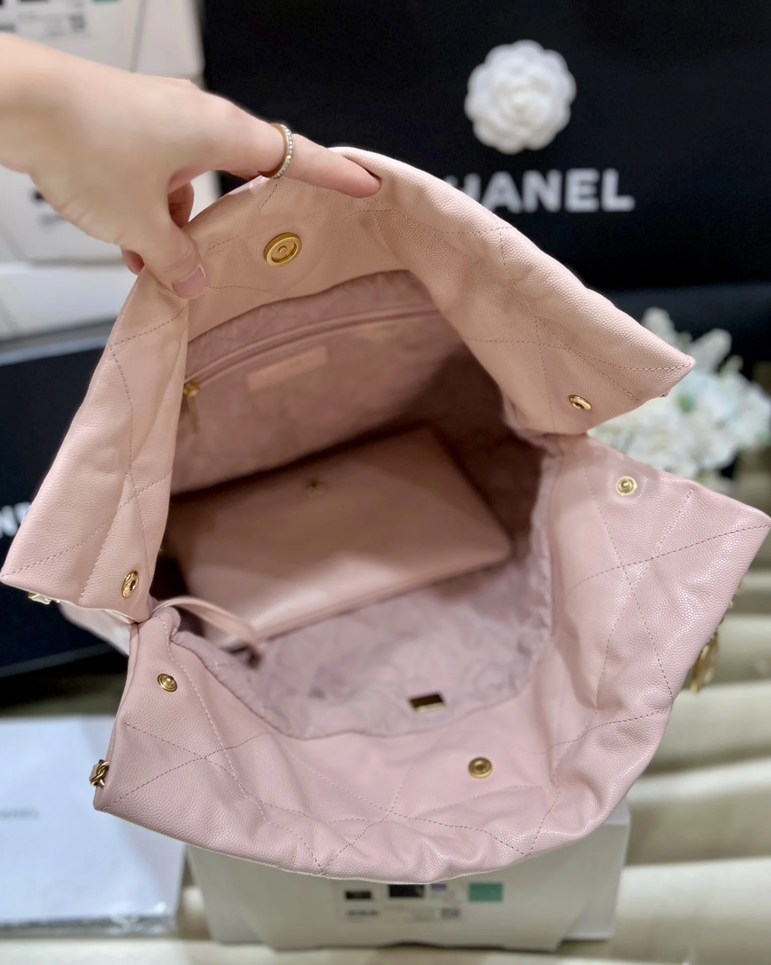 샤넬 고미봉 램스킨 체인 숄더백 상세 이미지 6