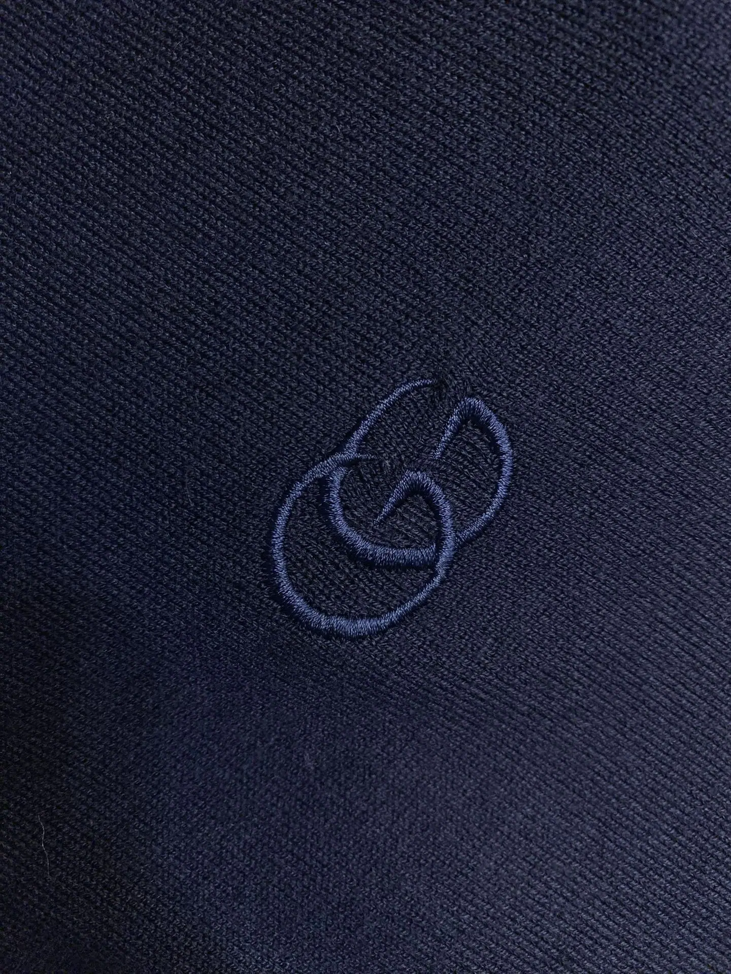 구찌 더블 G 자수 울 면 혼방 반팔 니트 스웨터 상세 이미지 5