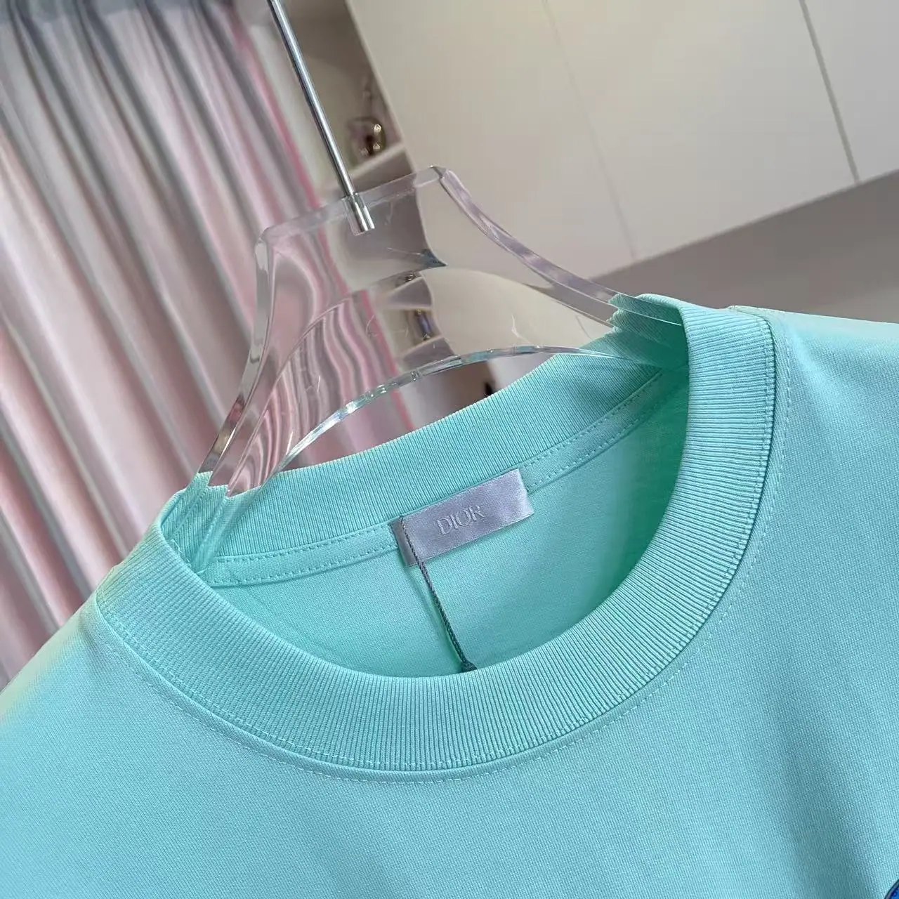 디올 3D 실리콘 로고 남성 반팔 티셔츠 상세 이미지 4