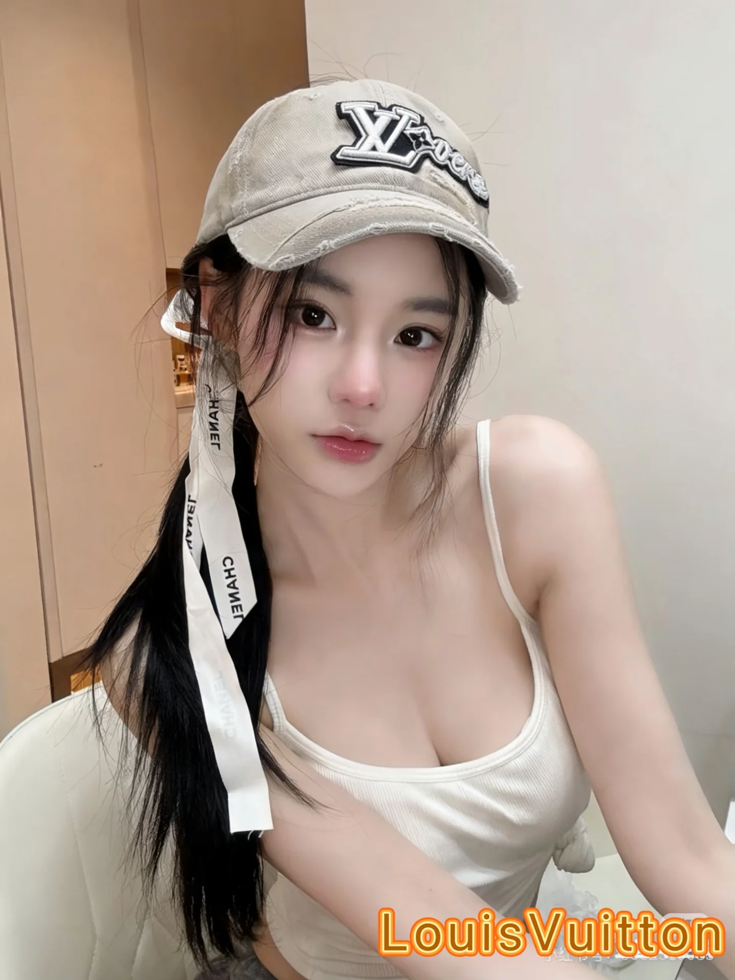 루이비통 LV 손상 가공 베이스볼 캡 186273