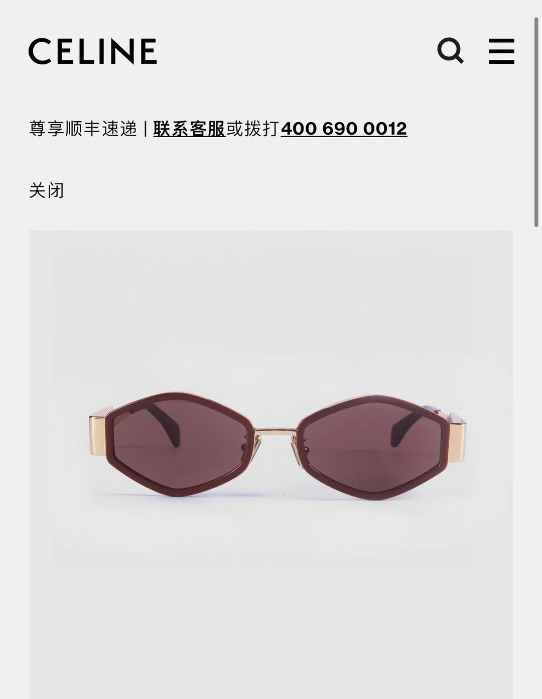 셀린느 선글라스 73909 Celine Sunglasses 상세 이미지 4