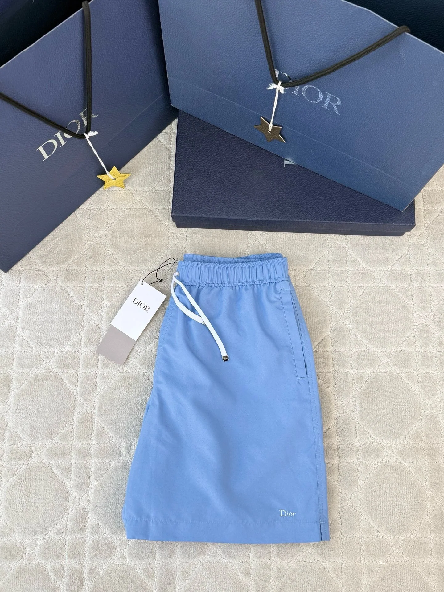 디올 CD 로고 자수 여성 반바지 상세 이미지 3