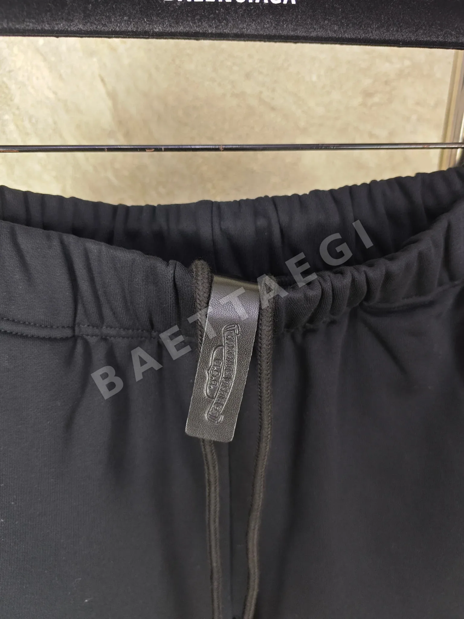 크롬하츠 3색 패치워크 램스킨 가죽 남성 반바지 상세 이미지 7