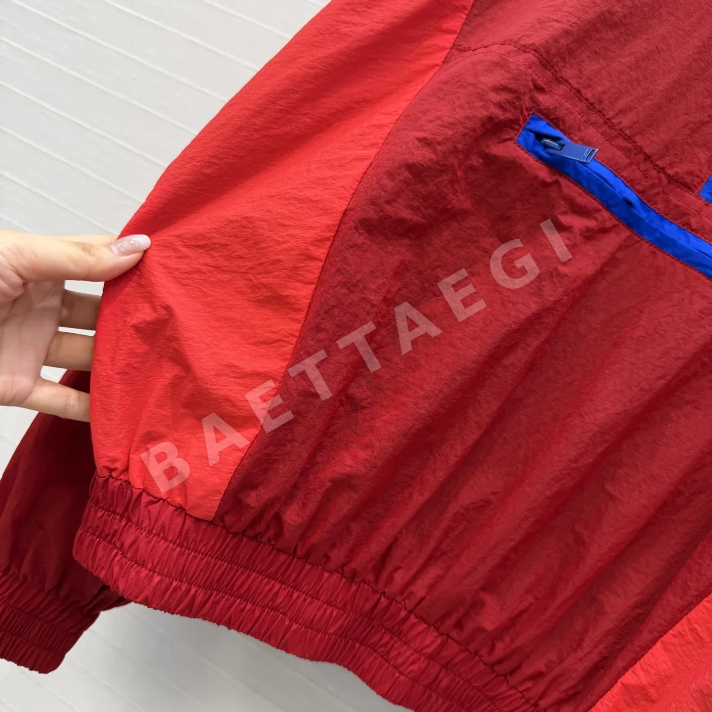 생로랑 컬러블록 스웨트셔츠 여성 자켓 상세 이미지 5