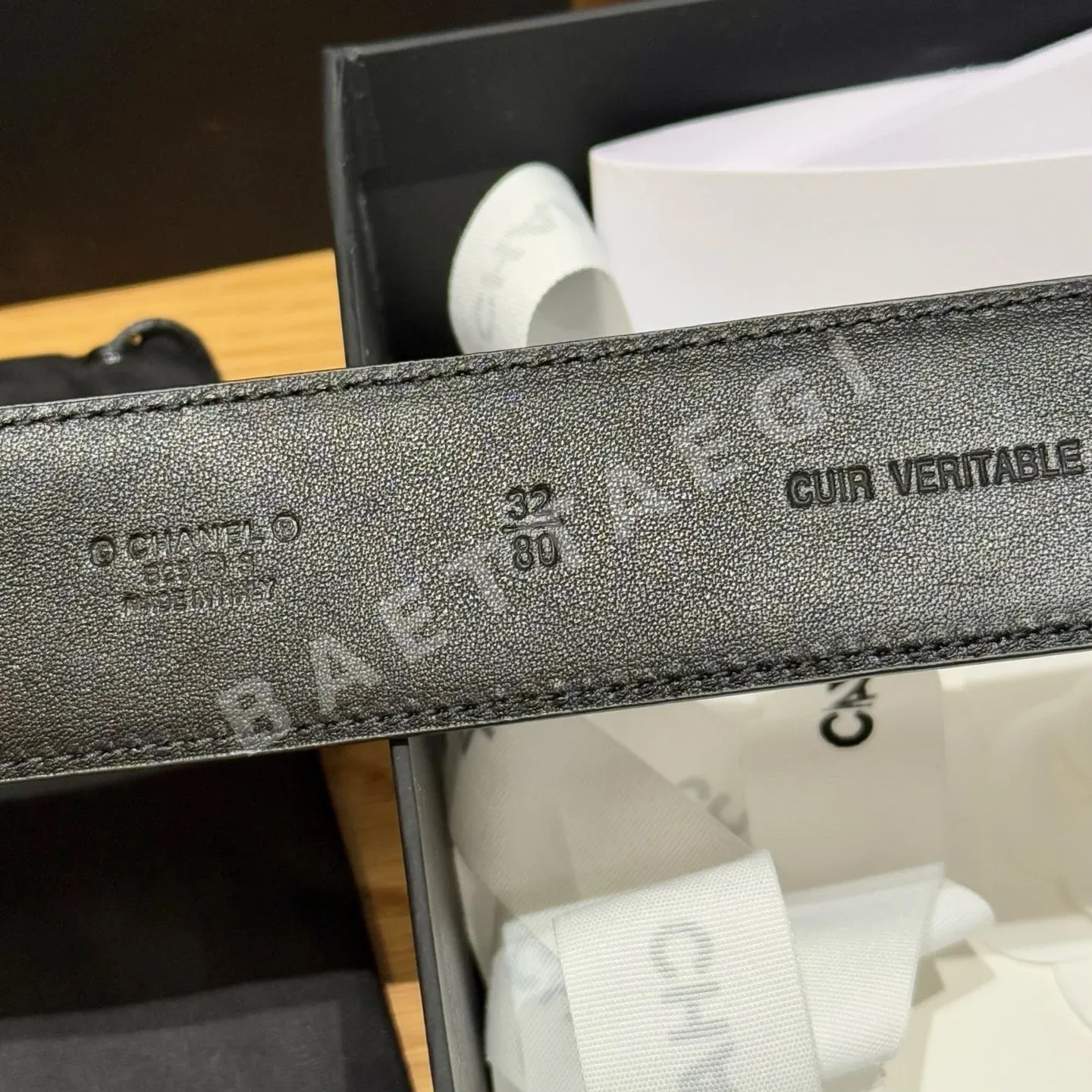 샤넬 램스킨 실버 더블 C 버클 벨트 상세 이미지 9