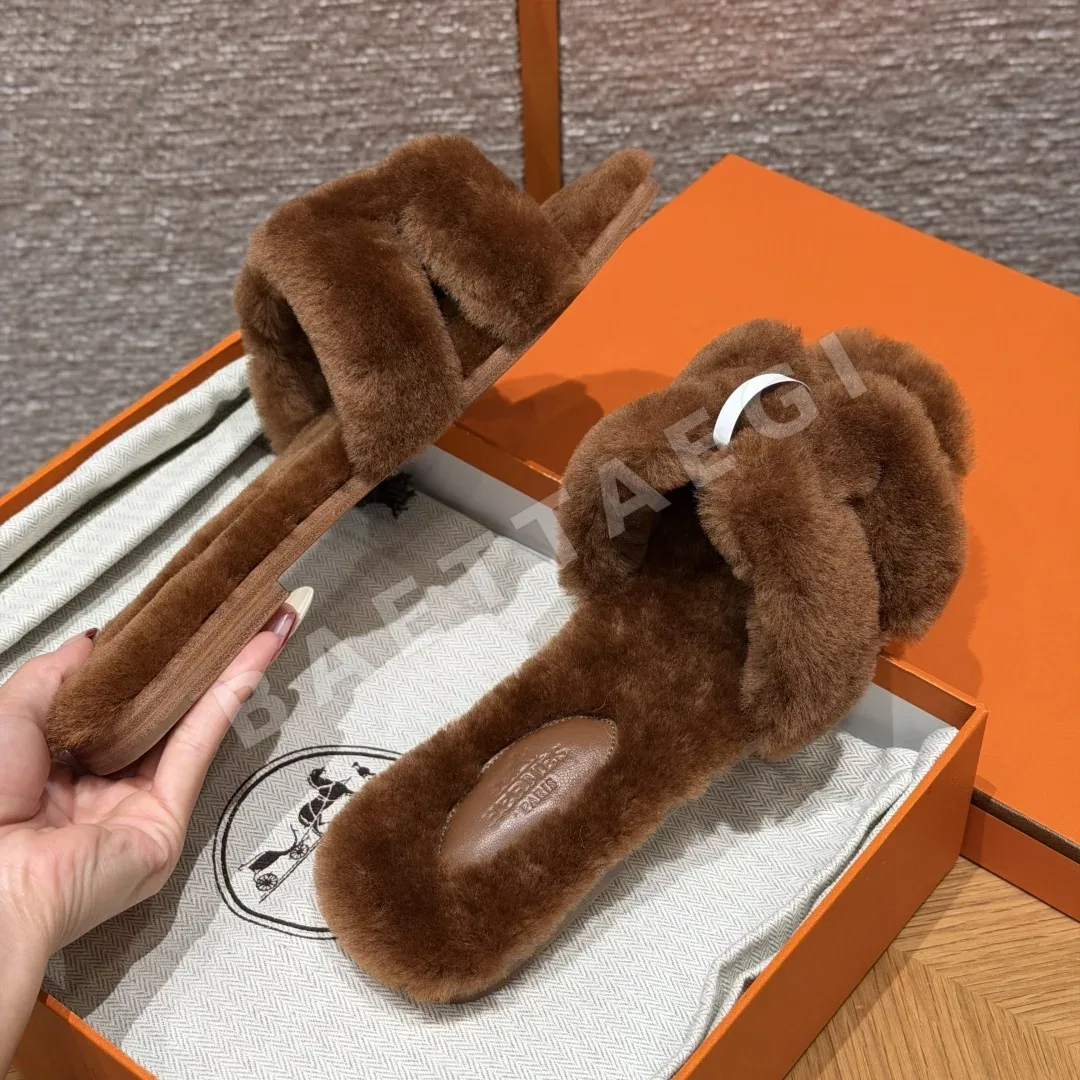 에르메스 오란 샌들 내추럴 울 레더 H 컷아웃 상세 이미지 5