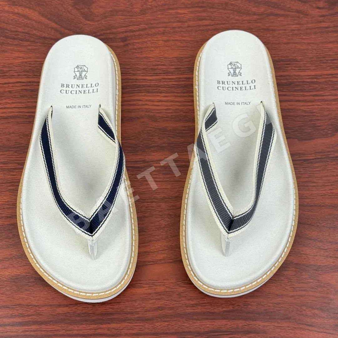 브루넬로쿠치넬리 남성용 스웨이드 가죽 플립플롭 9638 상세 이미지 2
