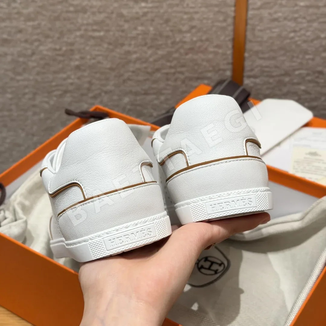 에르메스 매치 스니커즈 white goatskin 고트스킨 소재 상세 이미지 8