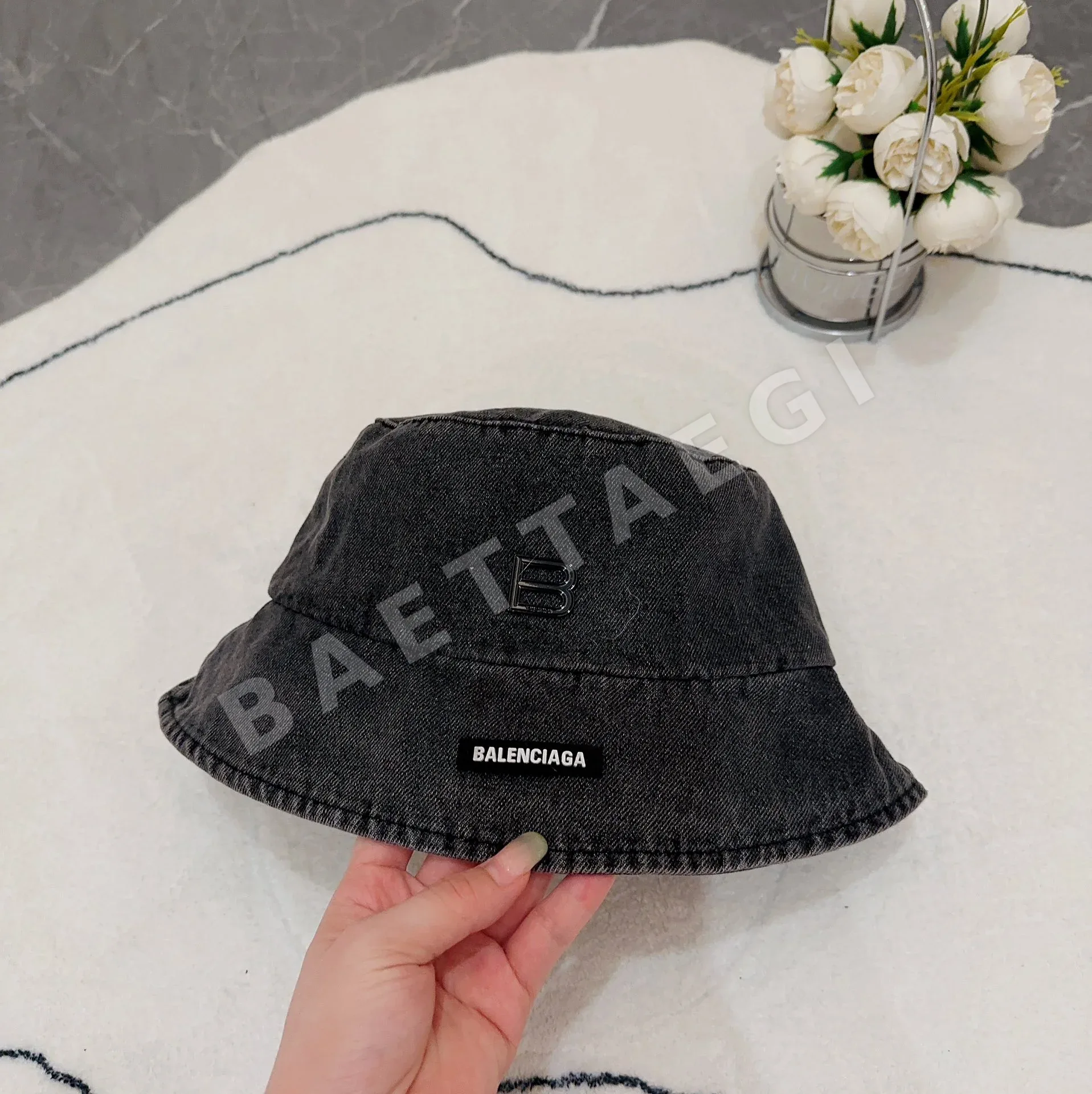 발렌시아가 데님 버킷 햇 모자 상세 이미지 4