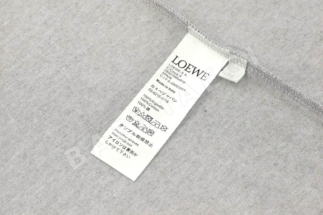로에베 자수 코튼 반팔 티셔츠 상세 이미지 9