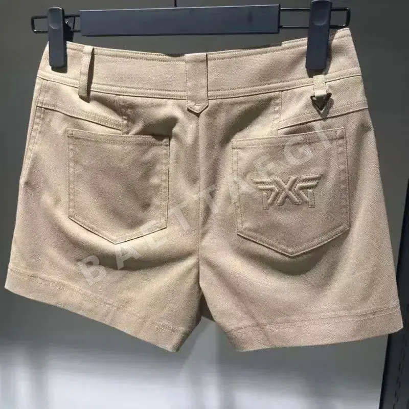 PXG 여성용 봄여름 무지 캐주얼 골프 반바지 상세 이미지 3