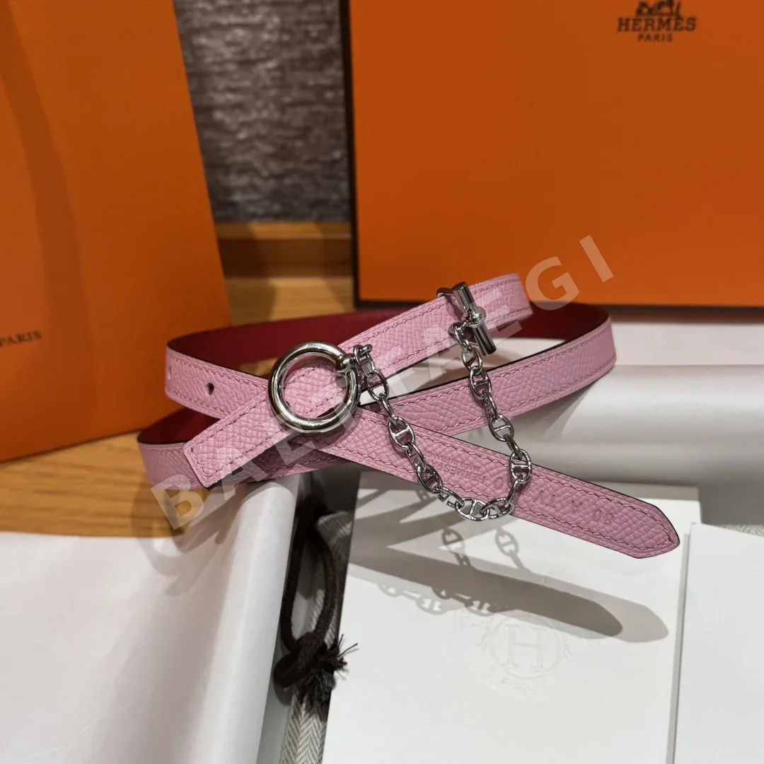 에르메스 파라듐 도금 버클 가죽 벨트 상세 이미지 3