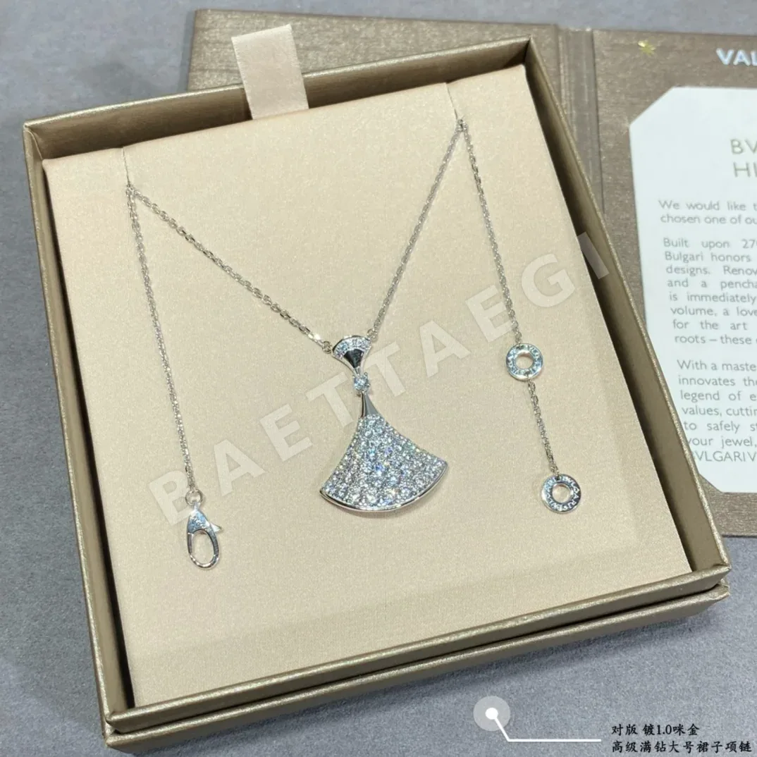 불가리 골드 도금 다이아몬드 팬 목걸이 상세 이미지 5