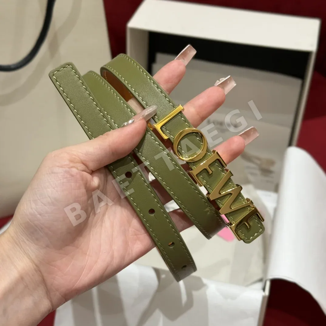 로에베 소가죽 로고 장식 여성 벨트 상세 이미지 2