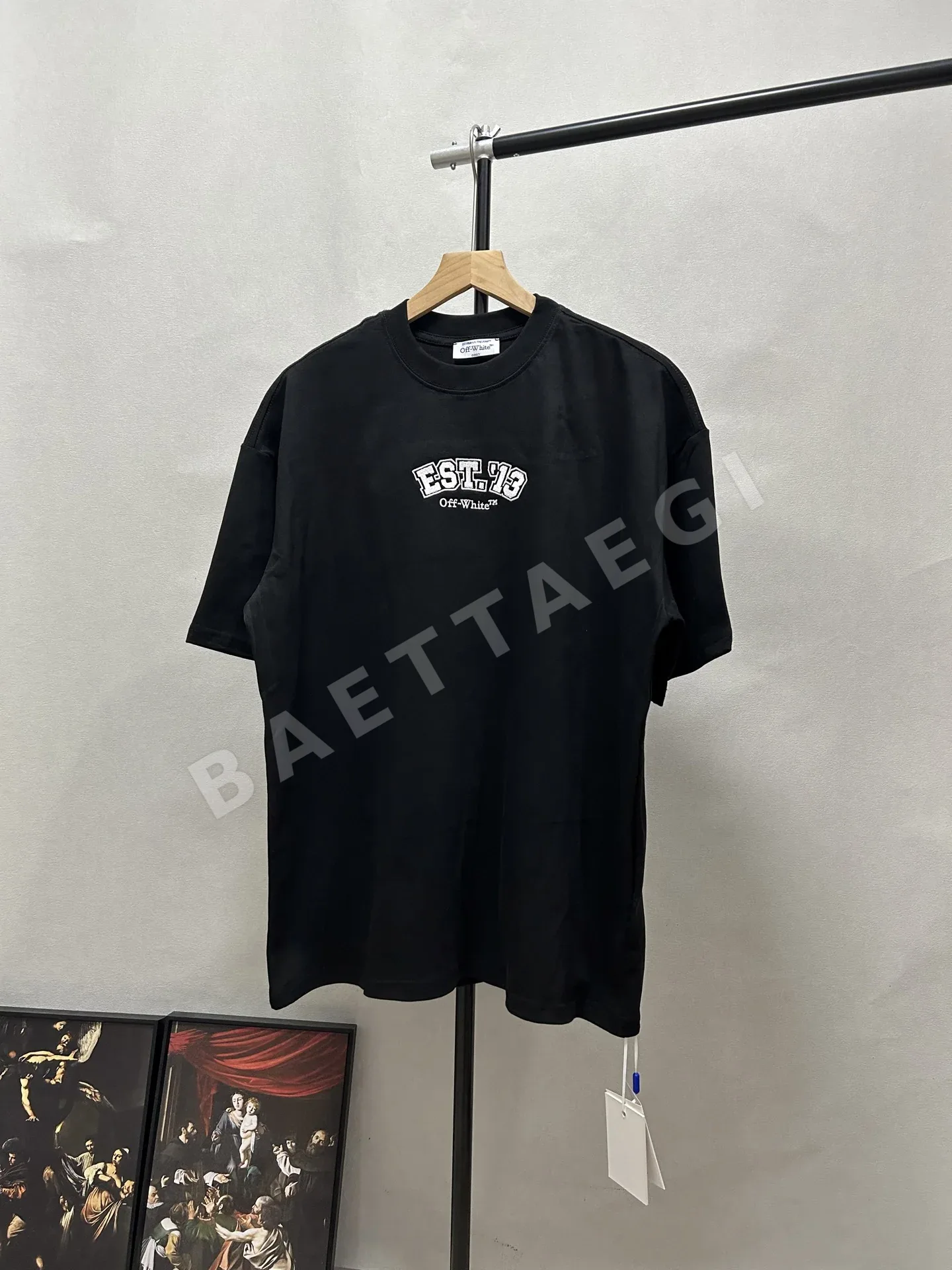 오프화이트 OW 10 주년 기념 남성 반팔 티셔츠 상세 이미지 7