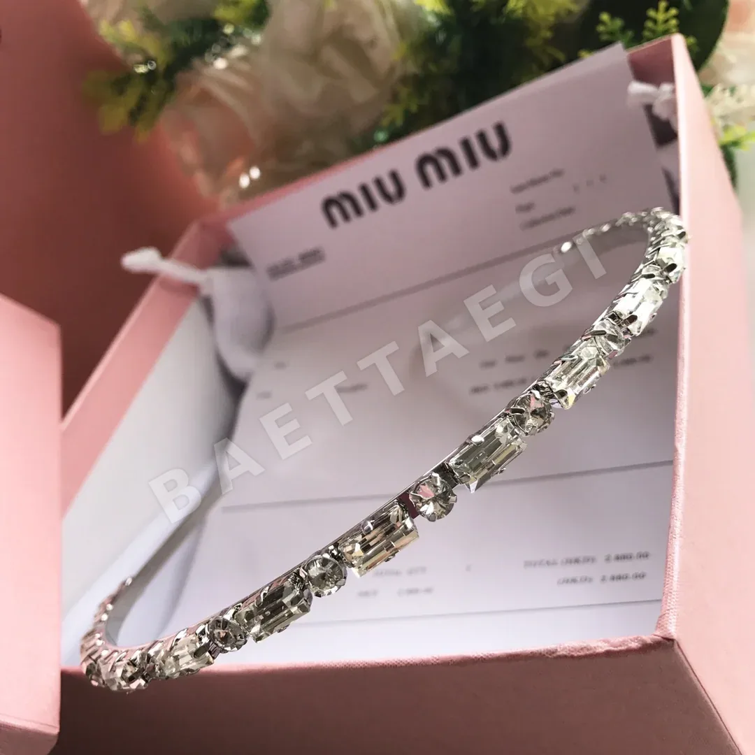미우미우 스파클링 크리스털 헤드밴드 상세 이미지 6