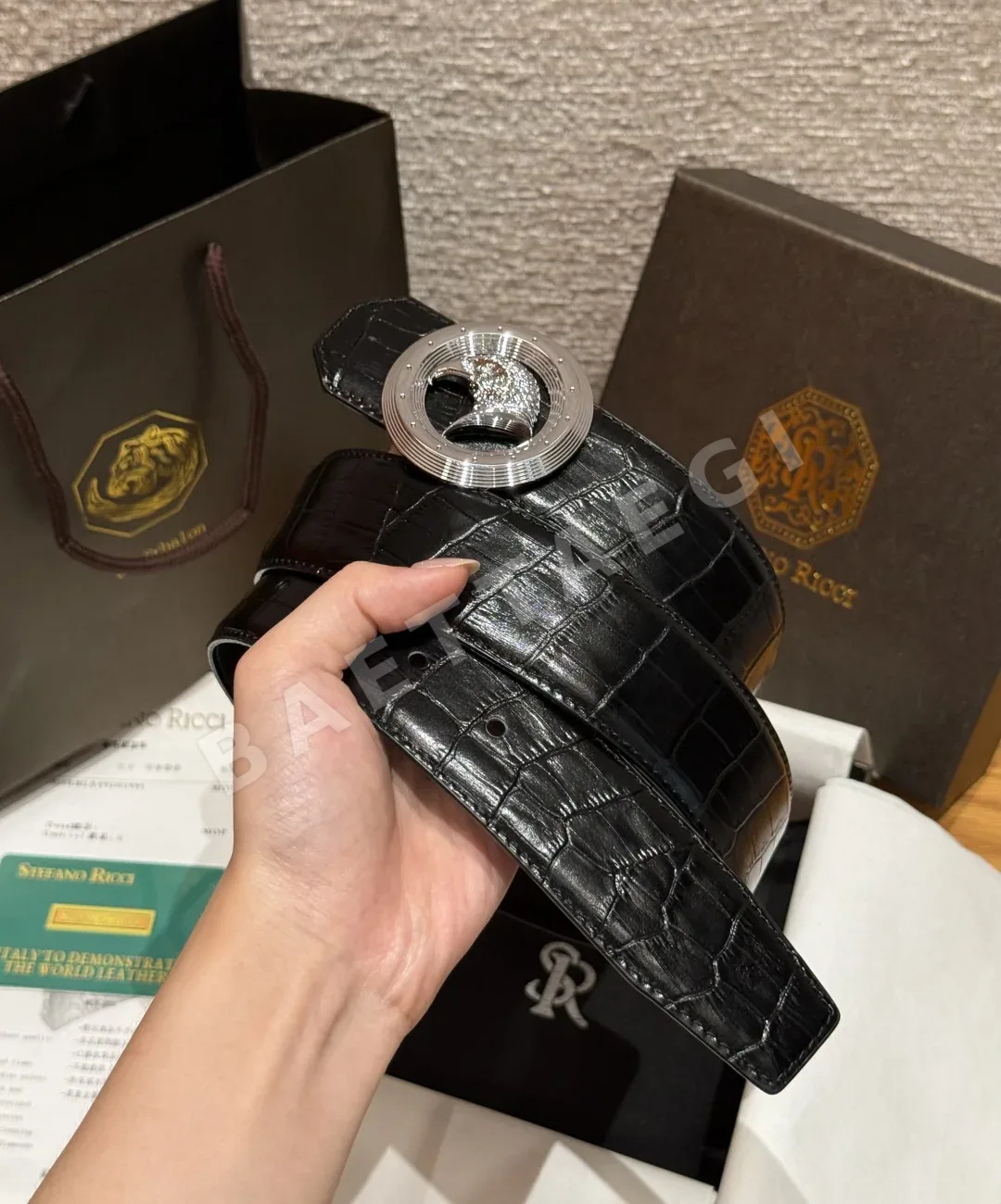 스테파노리치 이글헤드 가죽 벨트 38mm 상세 이미지 2