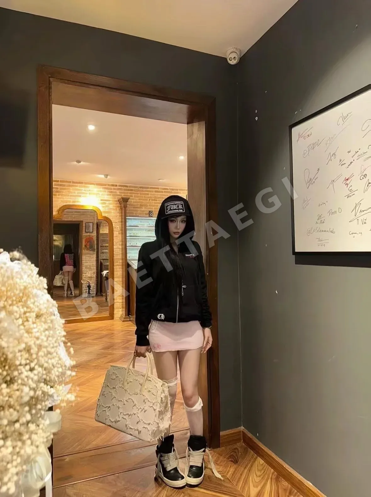 크롬하츠 남성 블랙 지퍼업 후드 상세 이미지 6