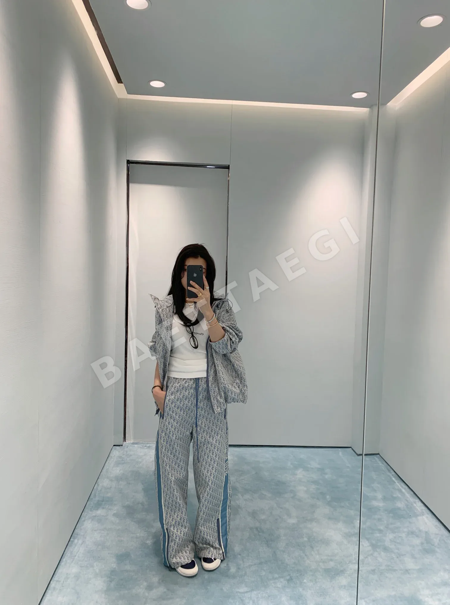 디올 자카드 여자 바지 상세 이미지 3