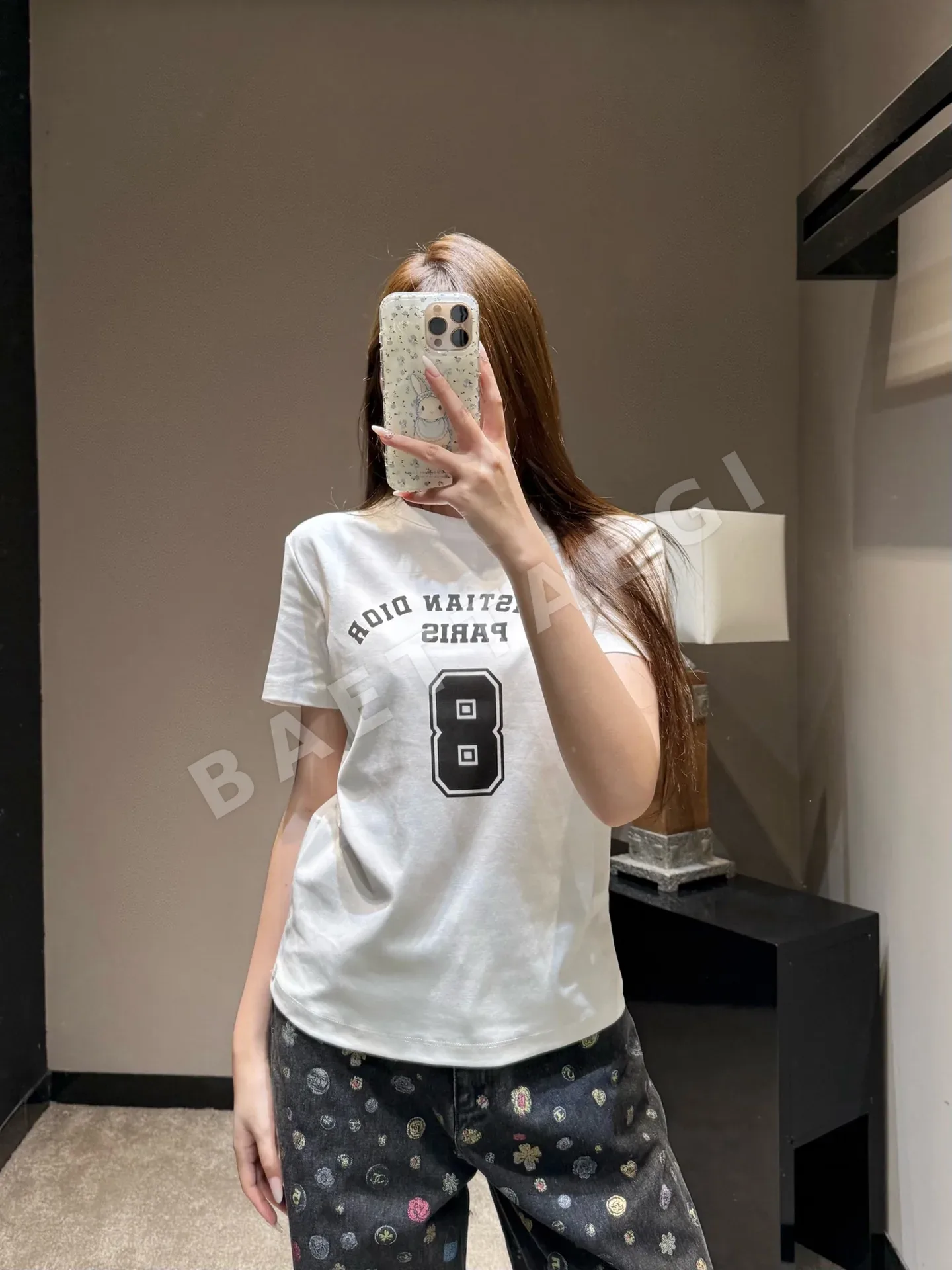 디올 여성 라운드넥 반팔 티셔츠 상세 이미지 3