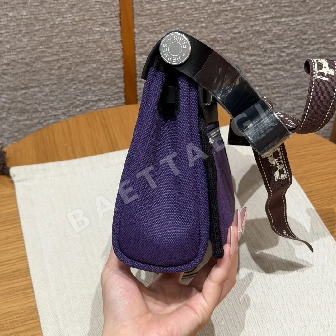 에르메스 미니 하버 캔버스 가죽 숄더백 상세 이미지 4
