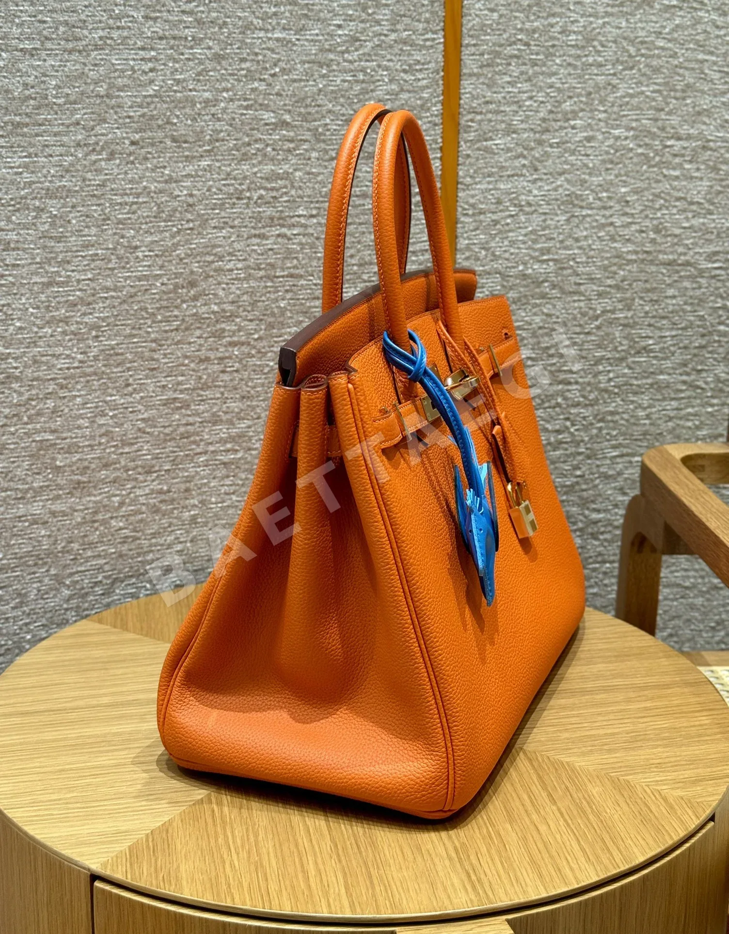 에르메스 버킨 오렌지 토고 가죽 가방 상세 이미지 3