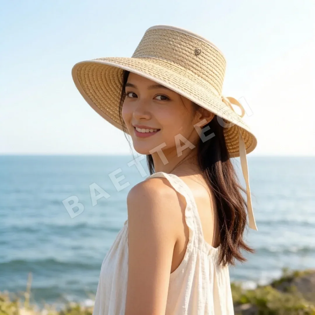 헬렌카민스키 라피아 오픈 바이저 선햇 모자 120386
