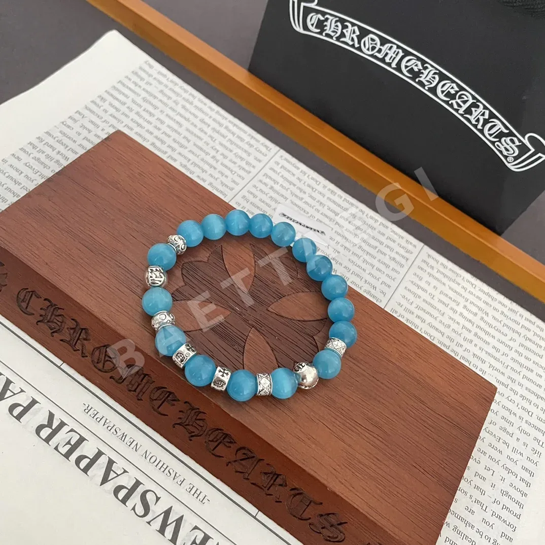 크롬하츠 블루 캣츠아이 엠보싱 팔찌 상세 이미지 6