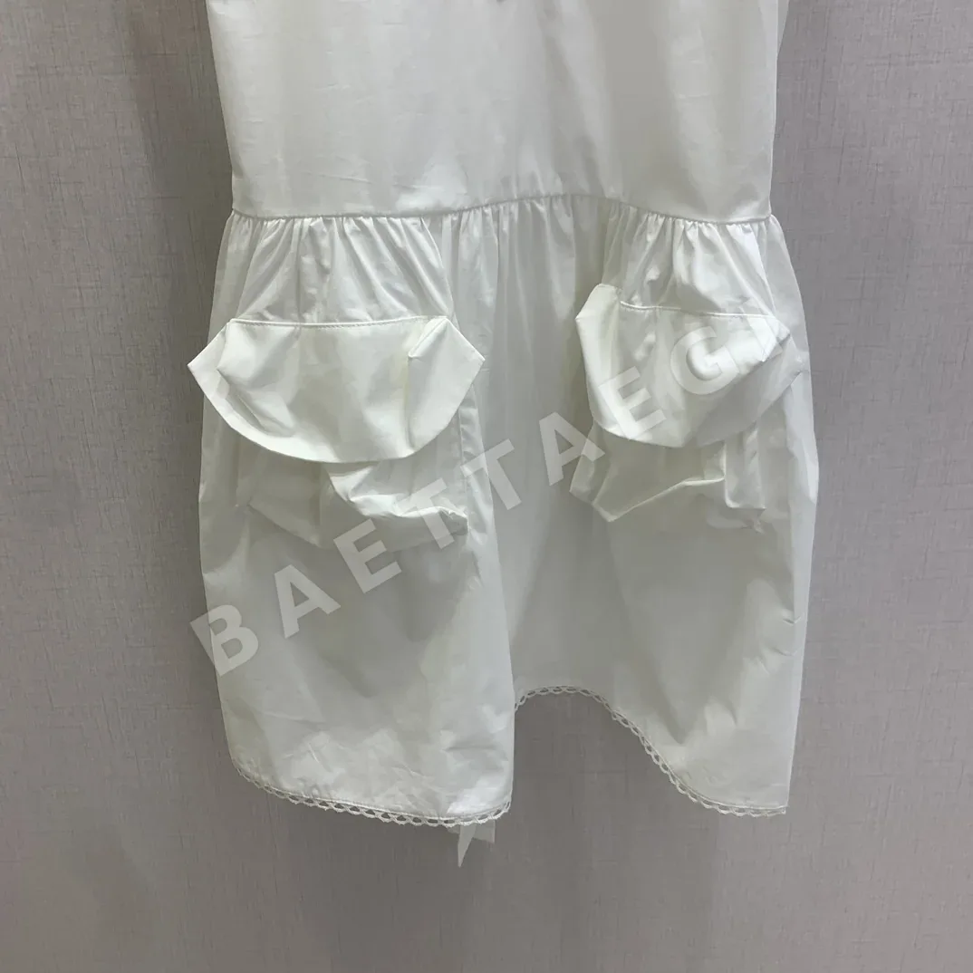 미우미우 카라 반소매 벨트 원피스 상세 이미지 6