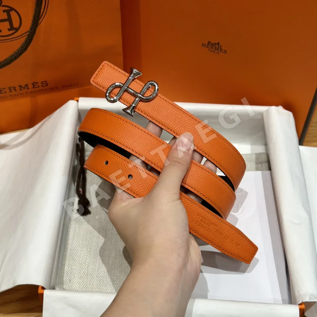 에르메스 H 버클 스위프트 엡솜 가죽 리버시블 벨트 상세 이미지 3