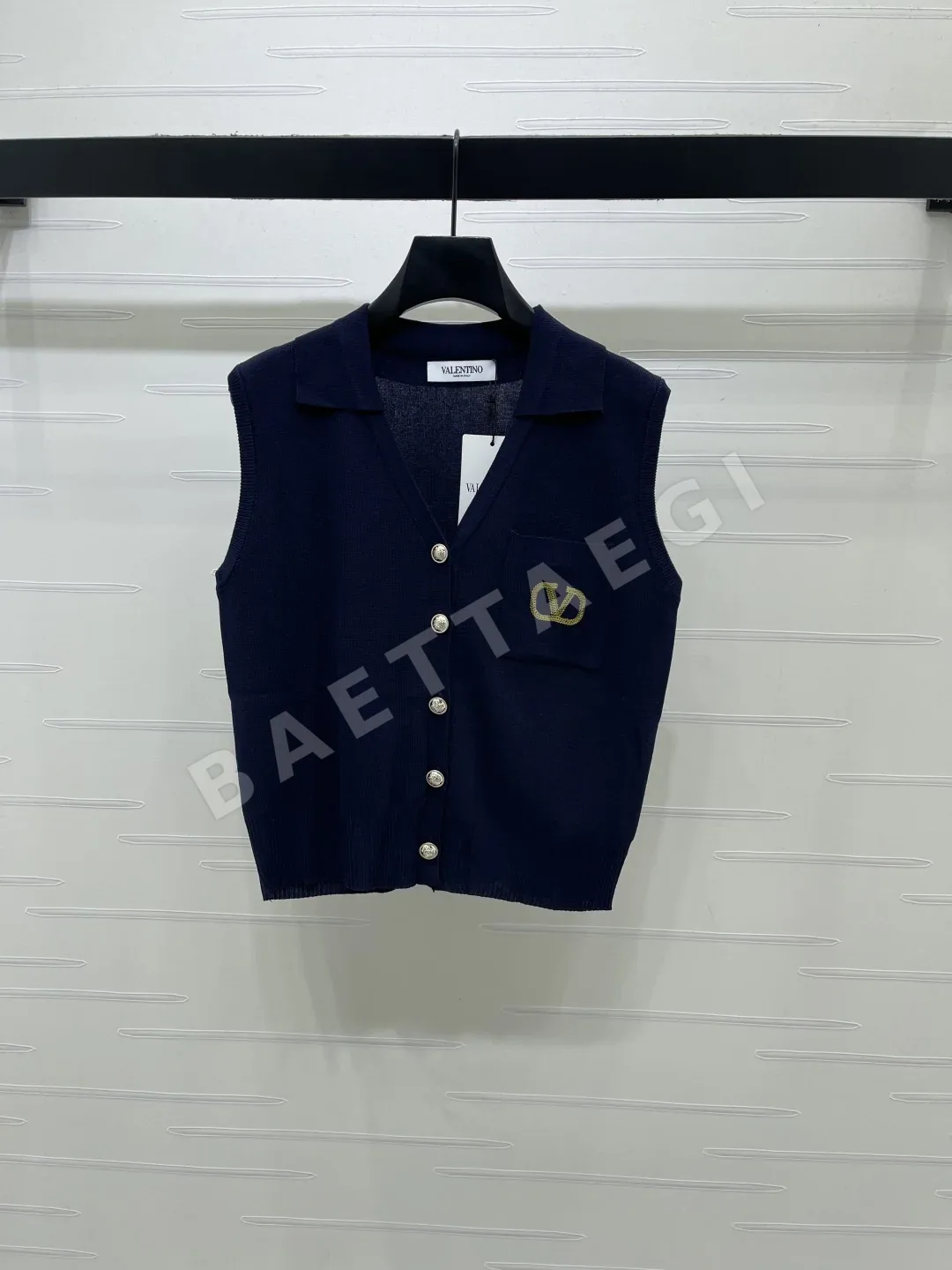 발렌티노 카라 자수 니트 베스트 여성 자켓 131619