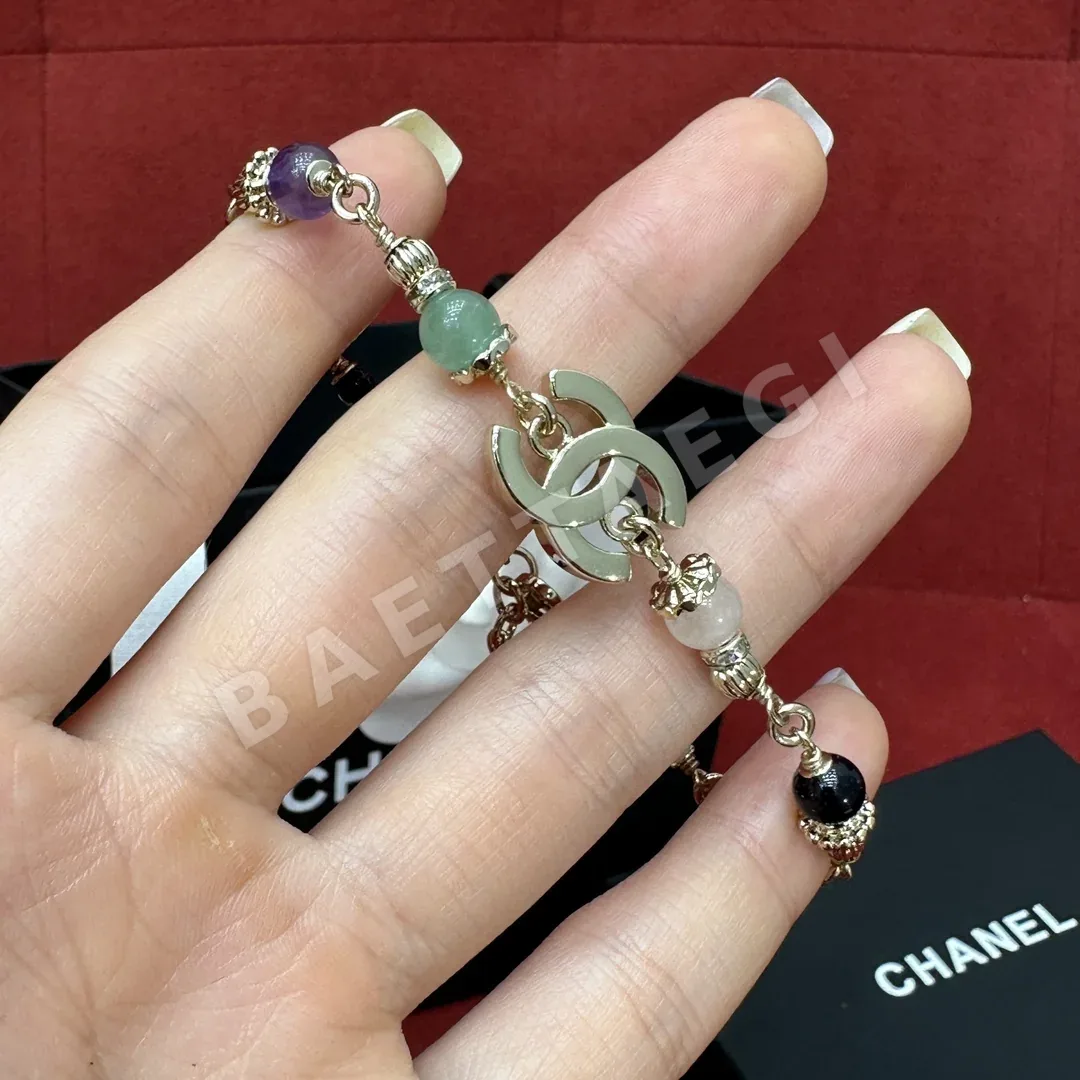 샤넬 마카롱 크리스탈 더블 C 목걸이 상세 이미지 1