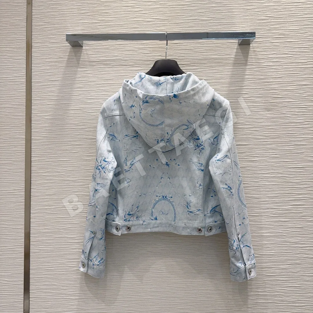 디올 프린트 디자인 3D 테일러링 여성 자켓 상세 이미지 7