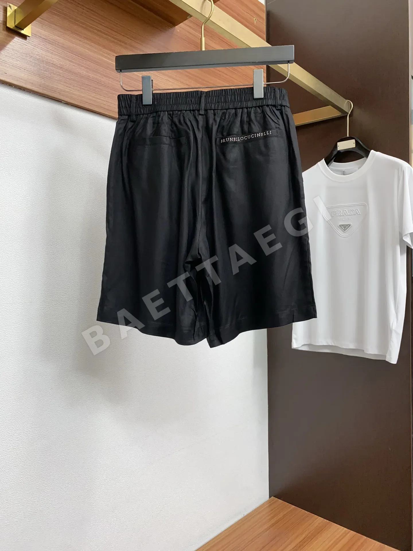 브루넬로쿠치넬리 남성 린넨 캐주얼 반바지 세트 상세 이미지 6