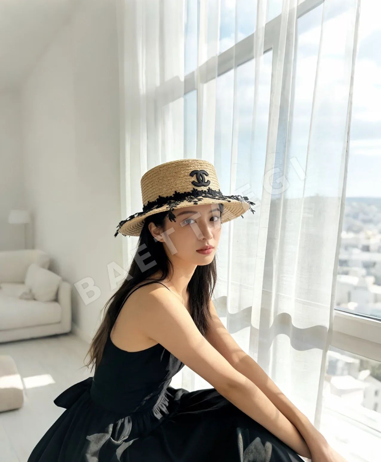 샤넬 라피아 플랫 캡 상세 이미지 1