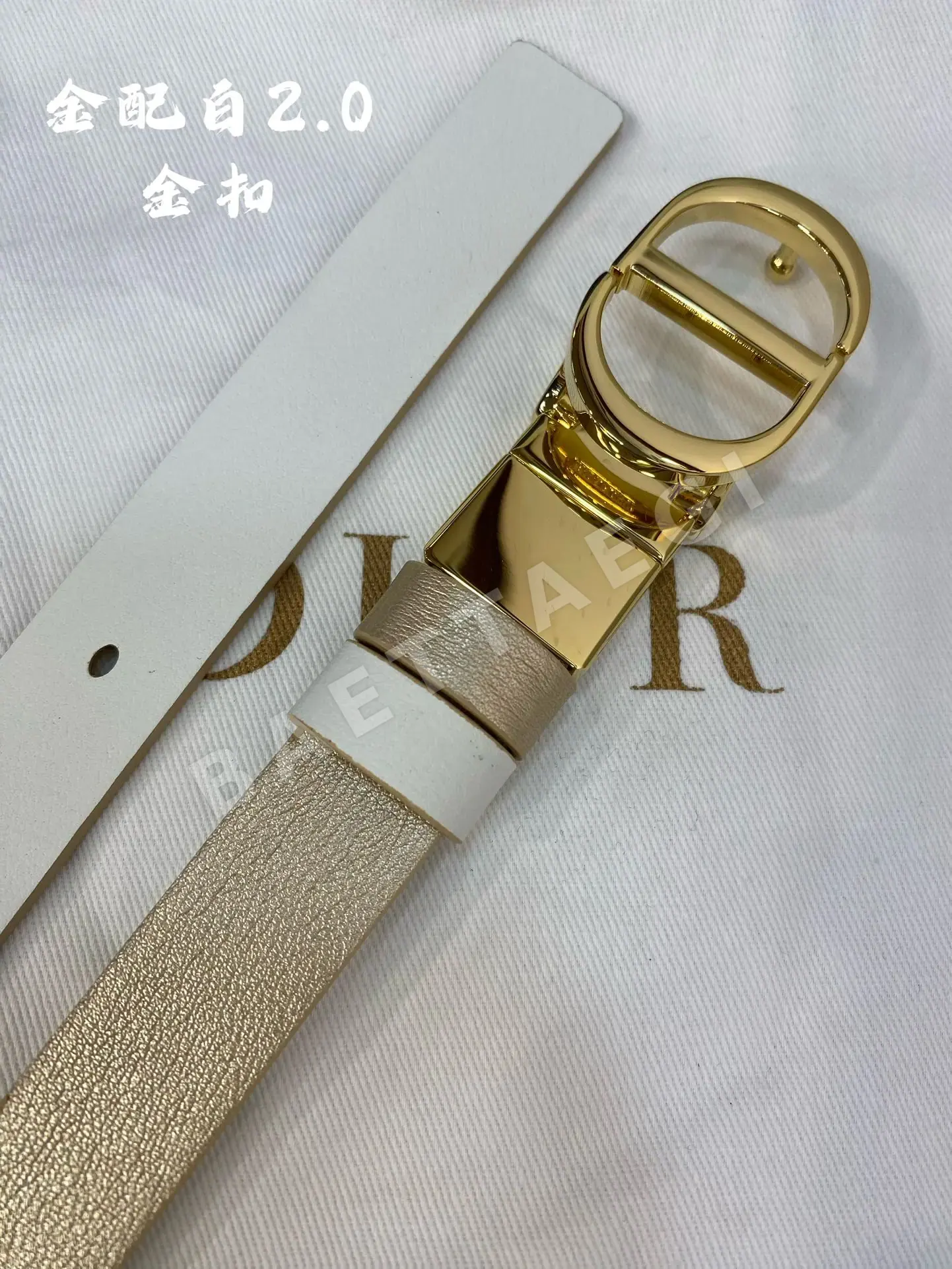 디올 회전식 금속장식 양면 가죽 벨트 60027