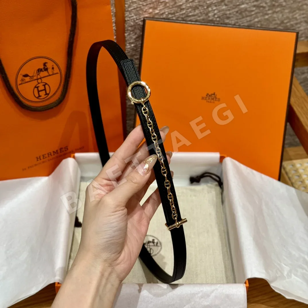 에르메스 팔라듐 도금 메탈 버클 가죽 벨트 상세 이미지 3