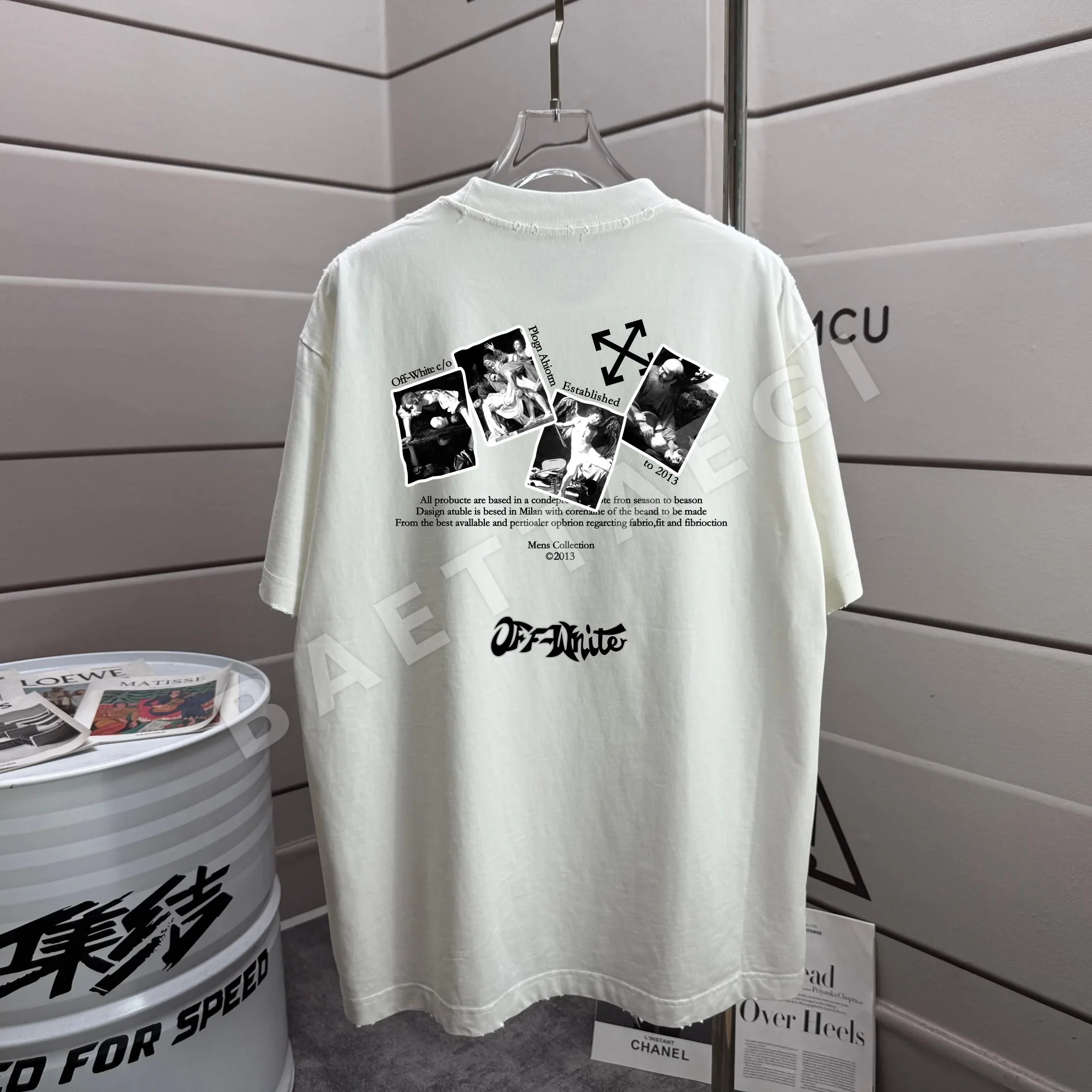 오프화이트 남성 반팔 87263