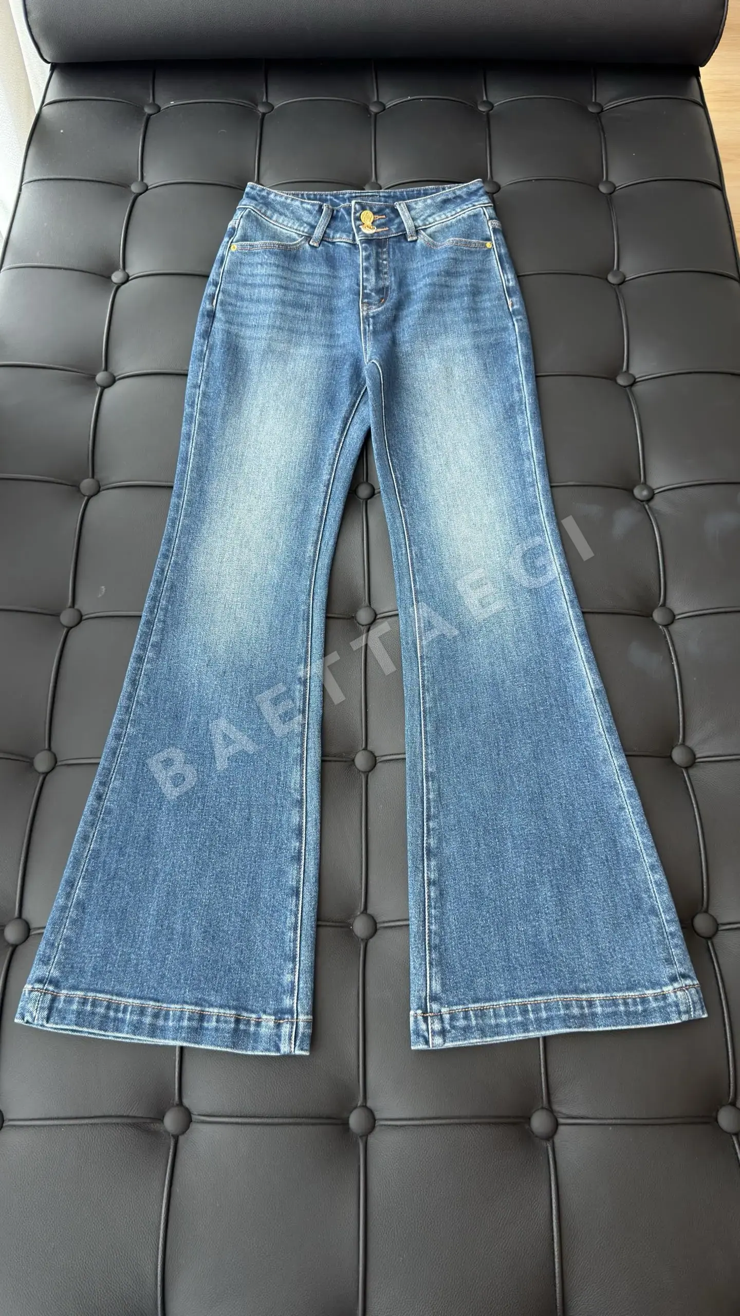 샤넬 나비 넥타이 플레어 진 바지 상세 이미지 7