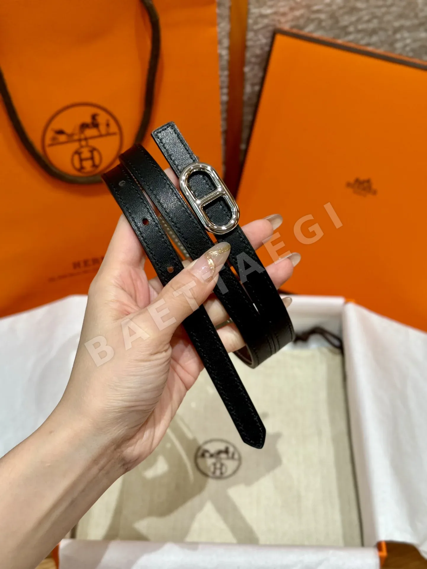에르메스 셰누 당클 링크 금속 벨트 상세 이미지 6