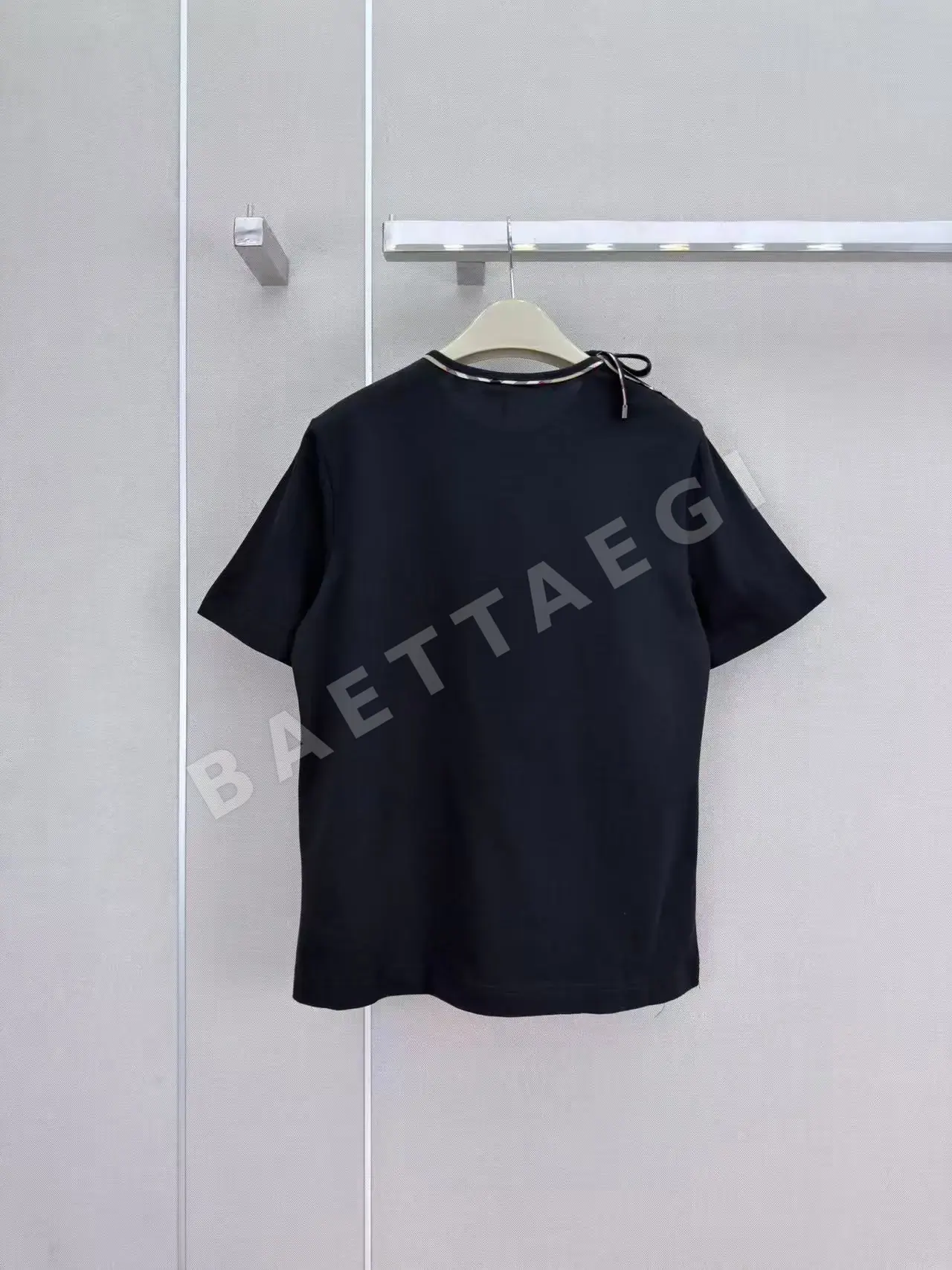버버리 체크 패치워크 크루넥 반팔 티셔츠 상세 이미지 8