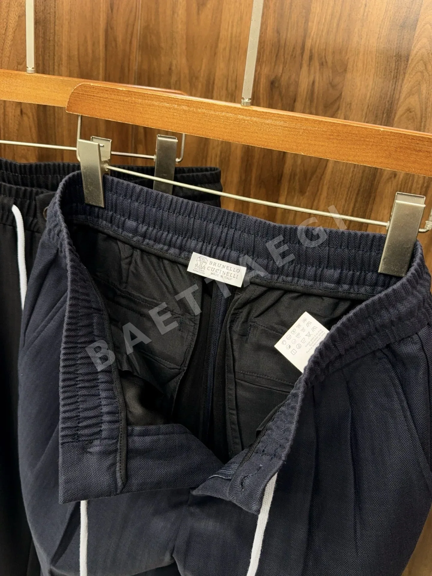 브루넬로쿠치넬리 레트로 헤링본 린넨 혼방 남성 바지 상세 이미지 6