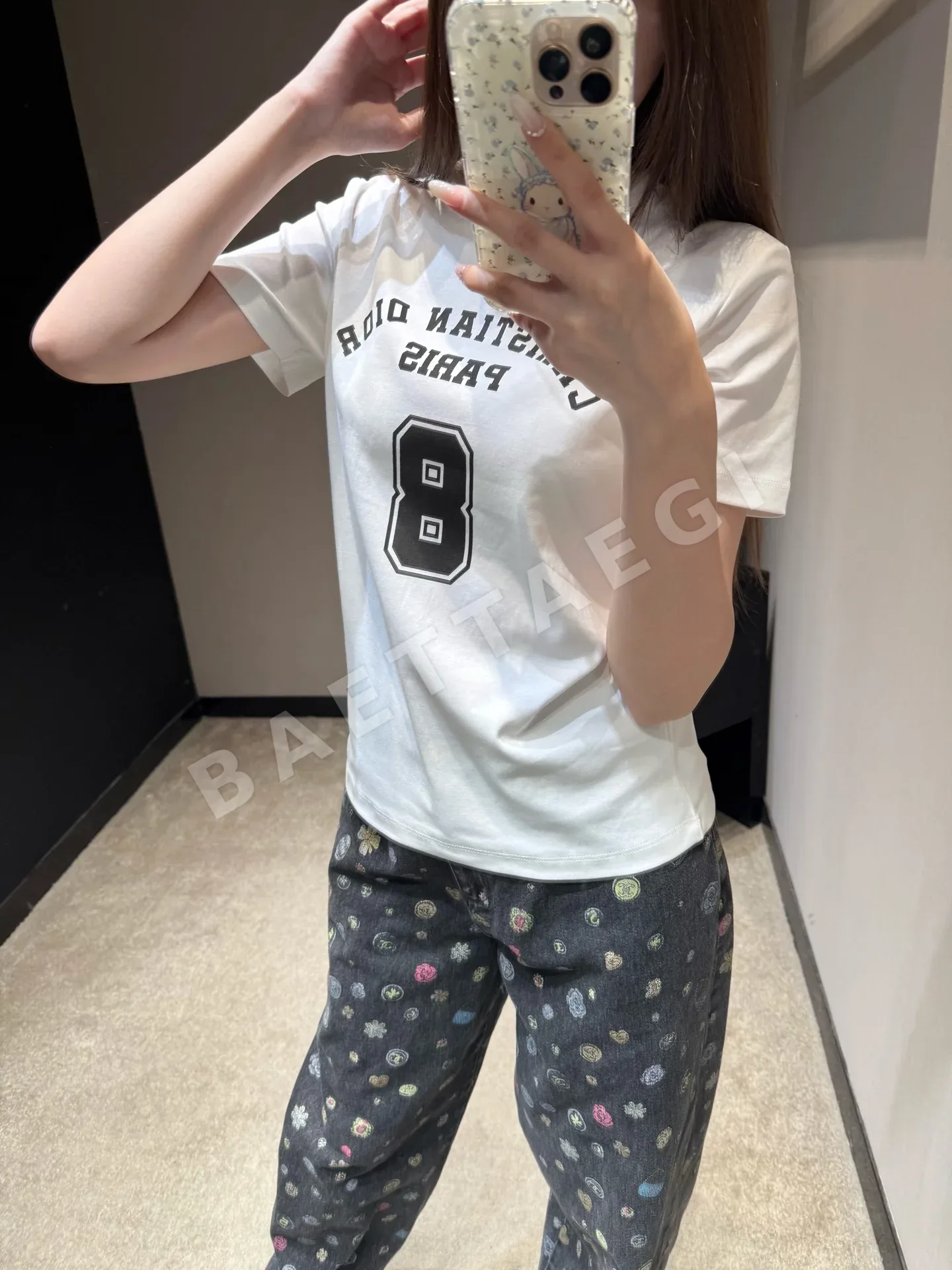 디올 여성 라운드넥 반팔 티셔츠 상세 이미지 8