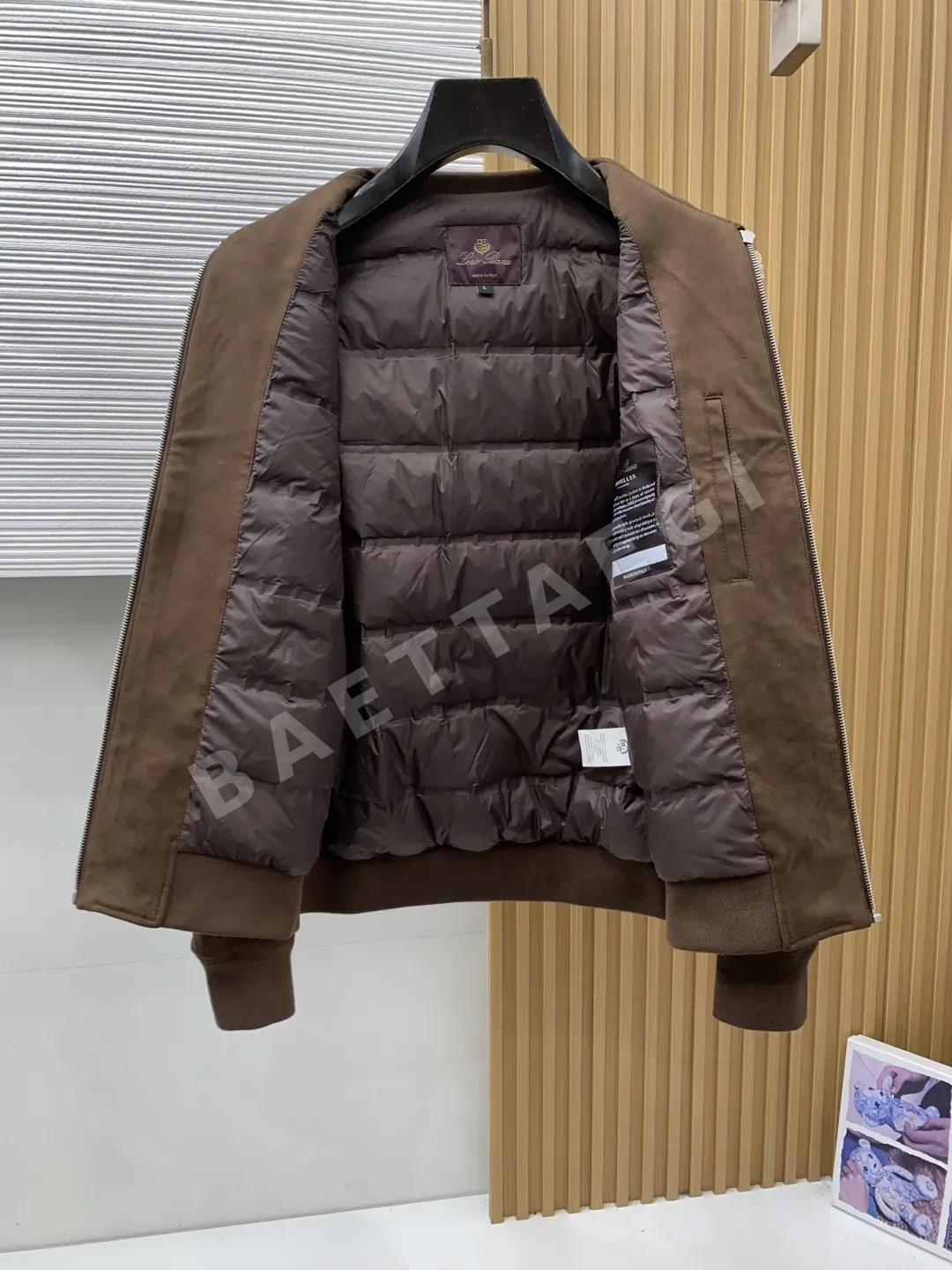 로로피아나 남성 맞춤 스웨이드 비즈니스 자켓 상세 이미지 9