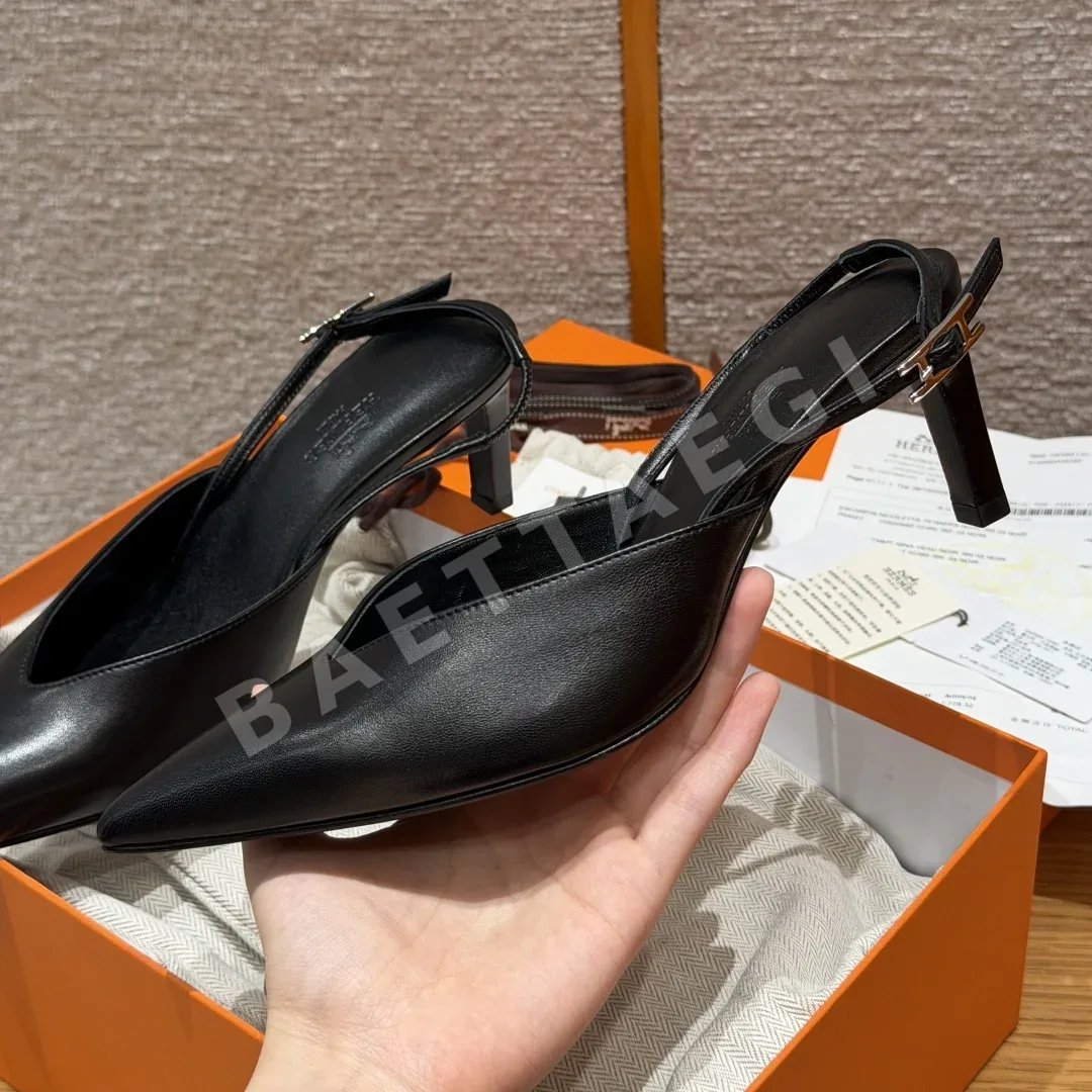 에르메스 힐 블랙 가죽 상세 이미지 2