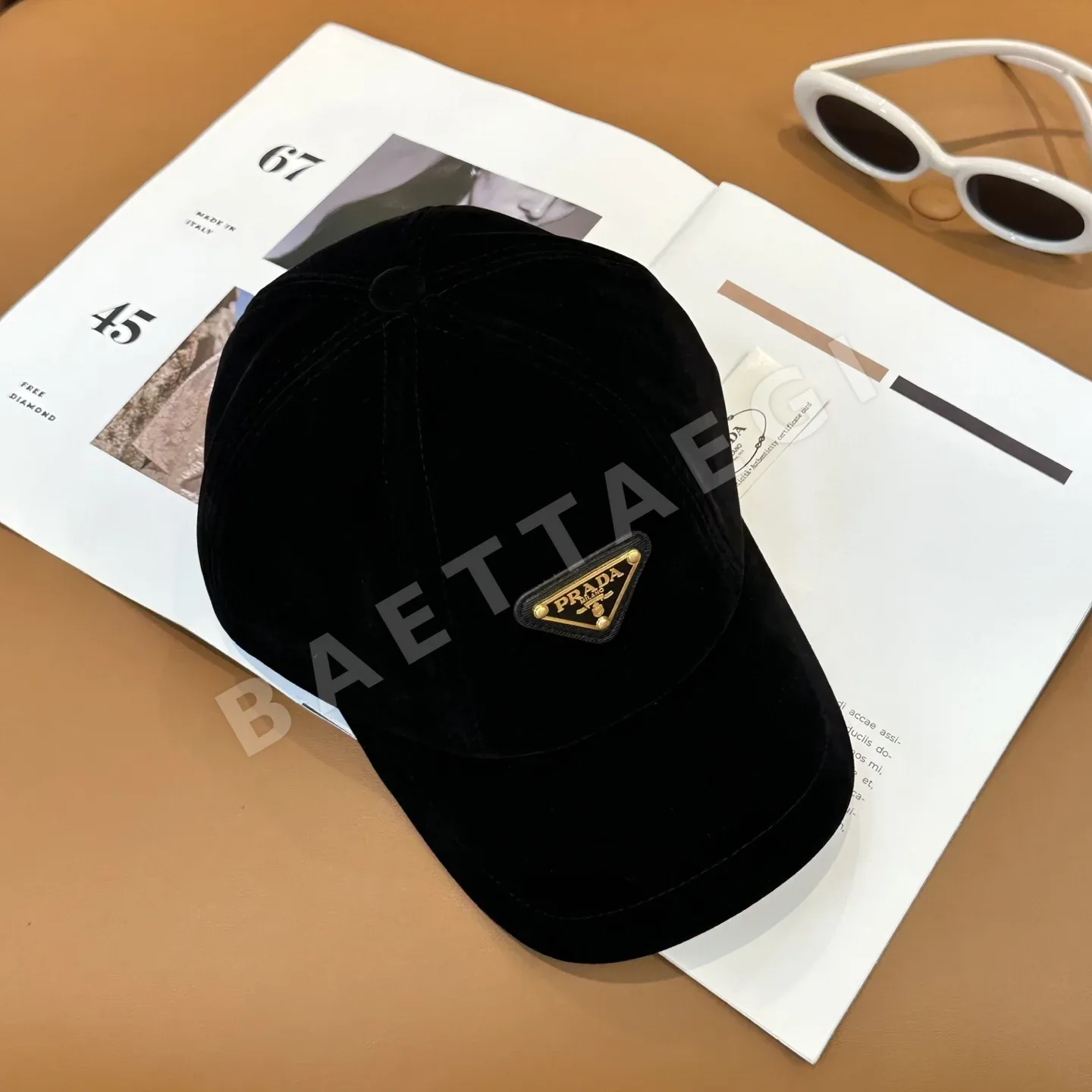프라다 밍크 퍼 베이스볼캡 상세 이미지 5