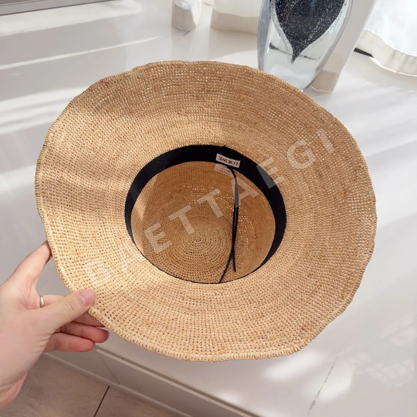 로에베 밀짚 챙 모자 상세 이미지 5