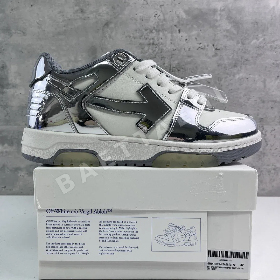 오프화이트 아웃 오브 오피스 OOO 로우 탑스 실버 화이트 E0172 202394 Off White Out Of Office OOO Low 상세 이미지 1